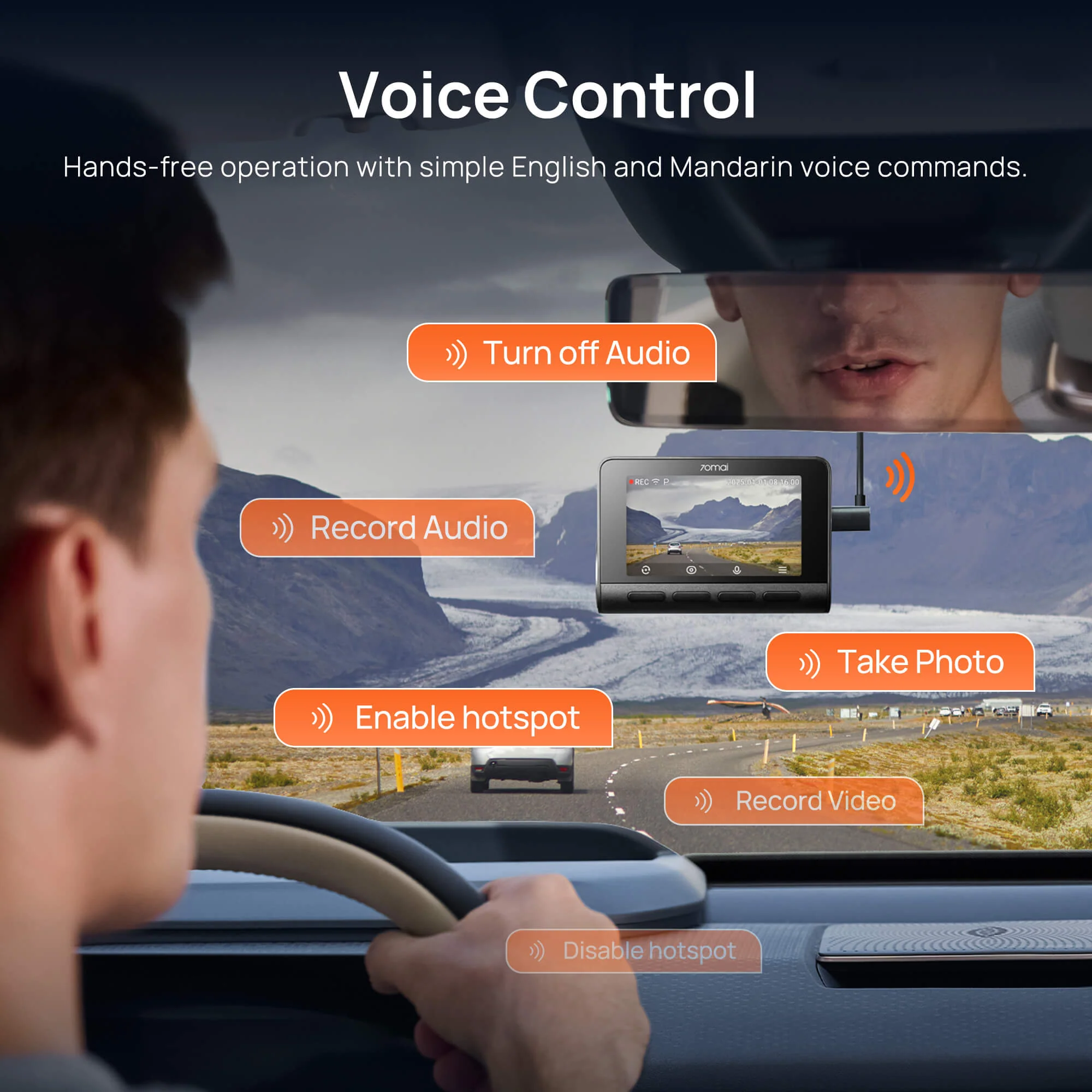 70mai Dash Cam 4K A810S with Sony STARVIS 2 IMX678, License Plate Enhancement, Buffered Emergency Record, Supercapacitor & 4G LTE - Image 10