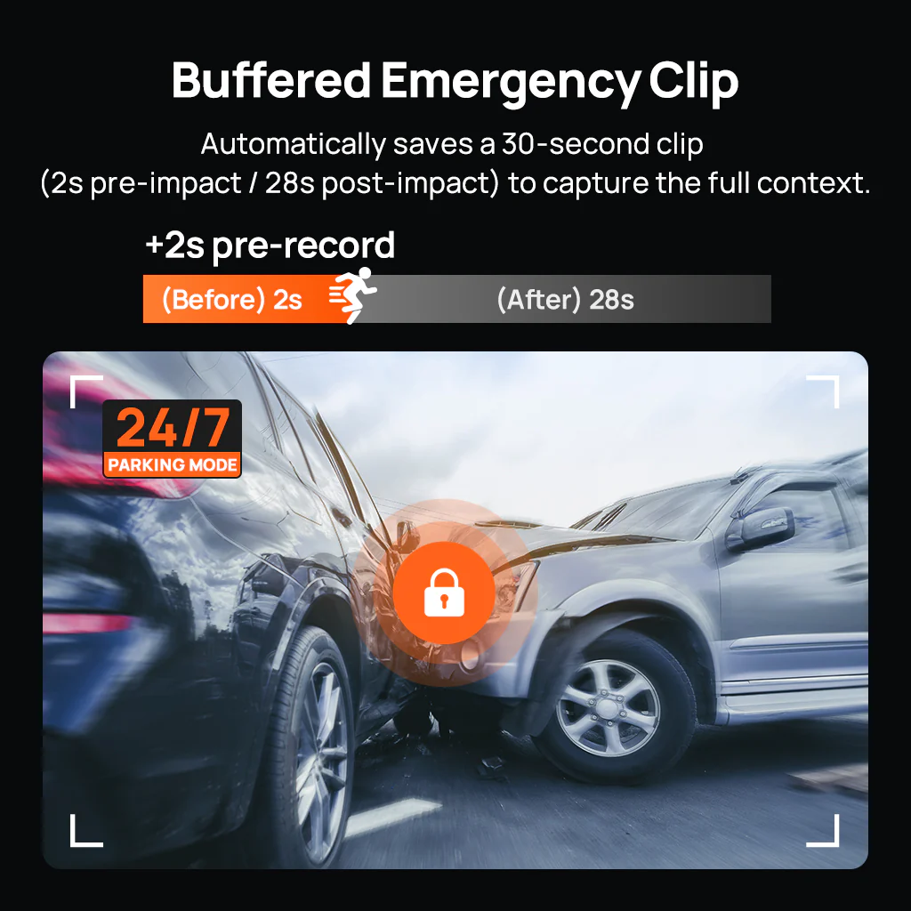 70mai Dash Cam 4K M800 with Built-In eMMC, Dual Sony STARVIS 2, HDR Recording, 4G LTE & Compact Design - Image 7