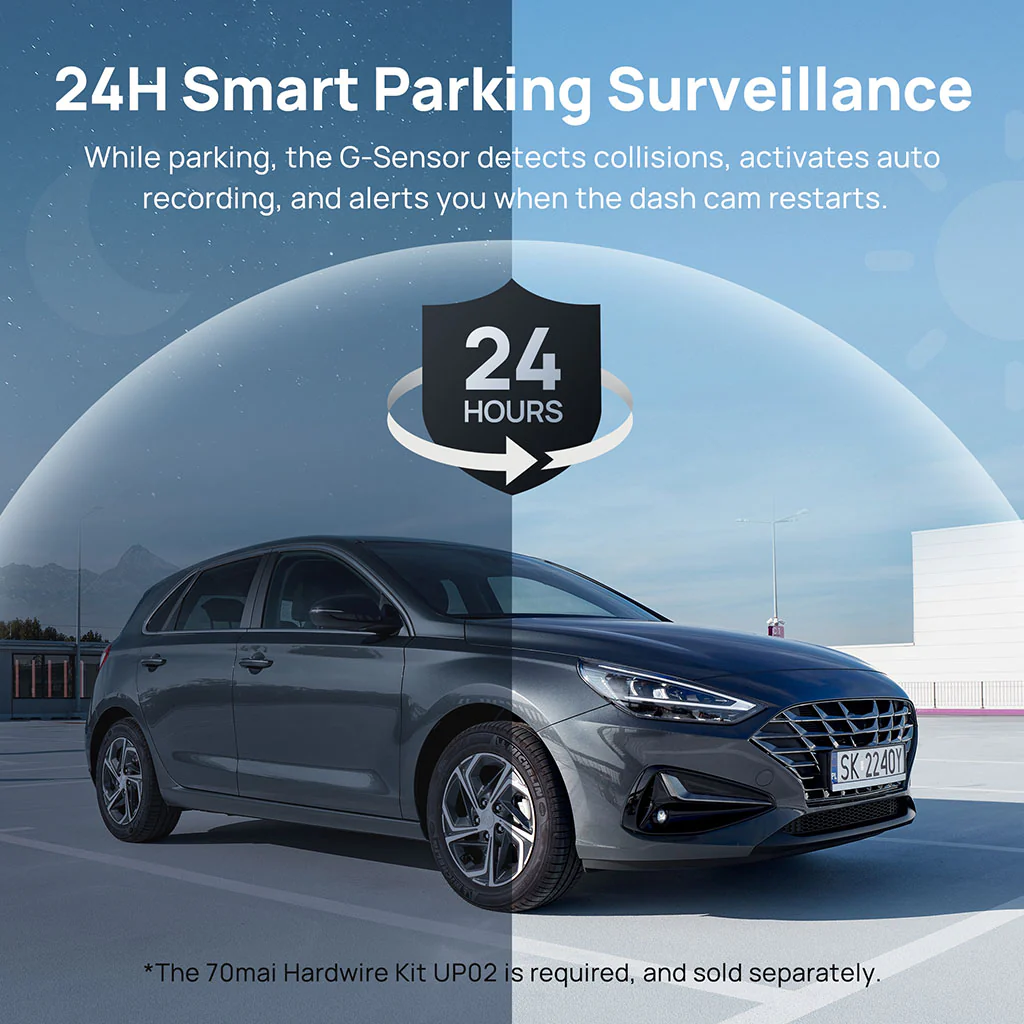 70mai Dash Cam A200 with 1080P 60FPS & Dual-Channel Supported - Image 7