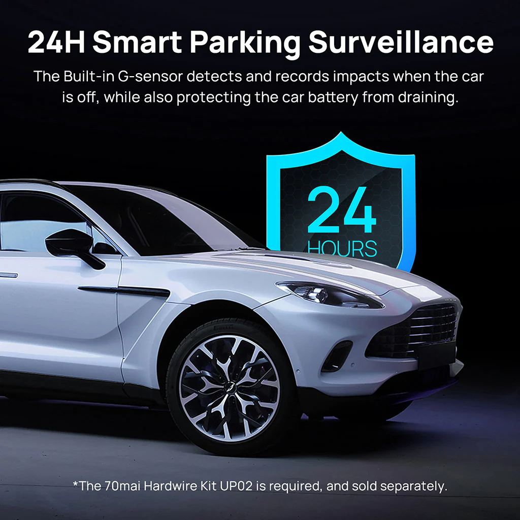 70mai Dash Cam A400 1440P QHD with 2-Inch Screen & Dual-Channel Supported - Image 8