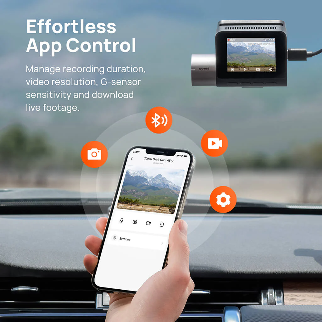 70mai Dash Cam A510 2.7K HD with Sony STARVIS 2, 4G LTE & Dual HDR Supported - Image 10