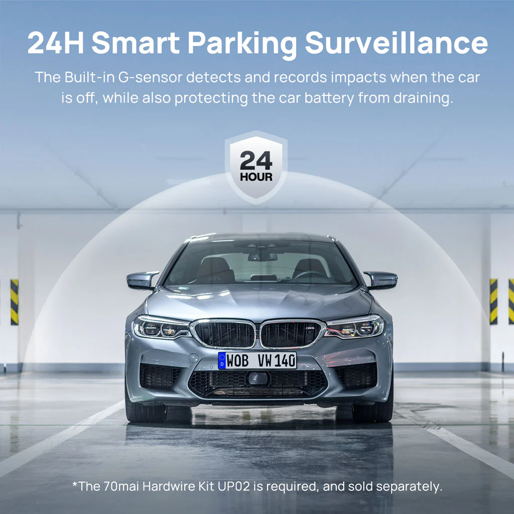 70mai Dash Cam A800S 4K UHD with 3-Inch IPS Screen & Dual-Channel Supported - Image 6