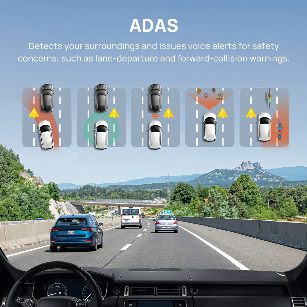 70mai Dash Cam A800S 4K UHD with 3-Inch IPS Screen & Dual-Channel Supported - Image 9