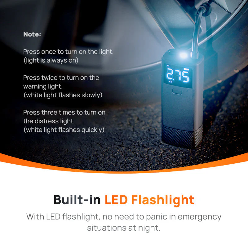 70mai Air Compressor TP05 Wireless Portable Tire Inflator 150PSI Fast Inflation - Image 6