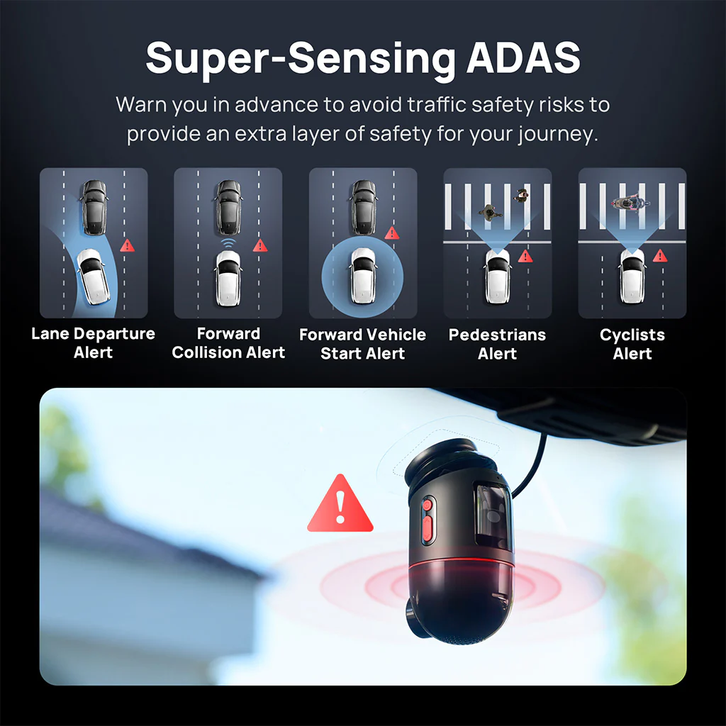 70mai Dash Cam 4K Omni 360° Full View with Dual Sony STARVIS 2, AI 2.0 & 4G LTE Supported - Image 14