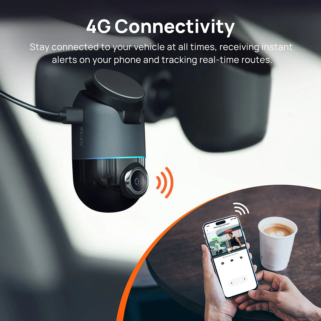 70mai Dash Cam Omni 360° Full View with Built-In eMMC, AI Detection & 4G LTE Supported - Image 4