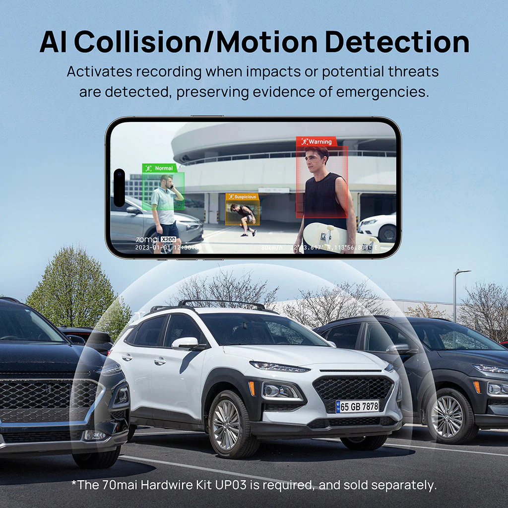 70mai Dash Cam Omni 360° Full View with Built-In eMMC, AI Detection & 4G LTE Supported - Image 7