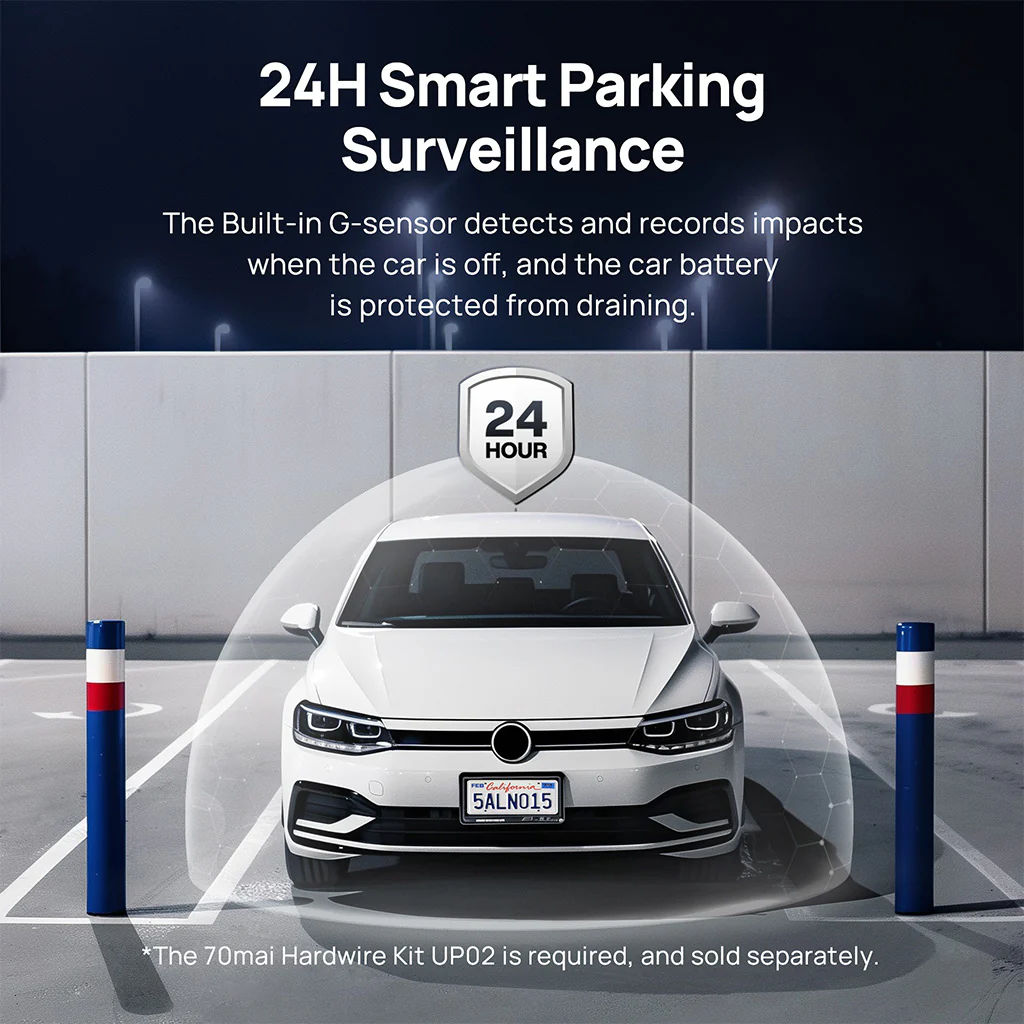 70mai Dash Cam M300 2K HD with Built-in LED Indicator - Image 5