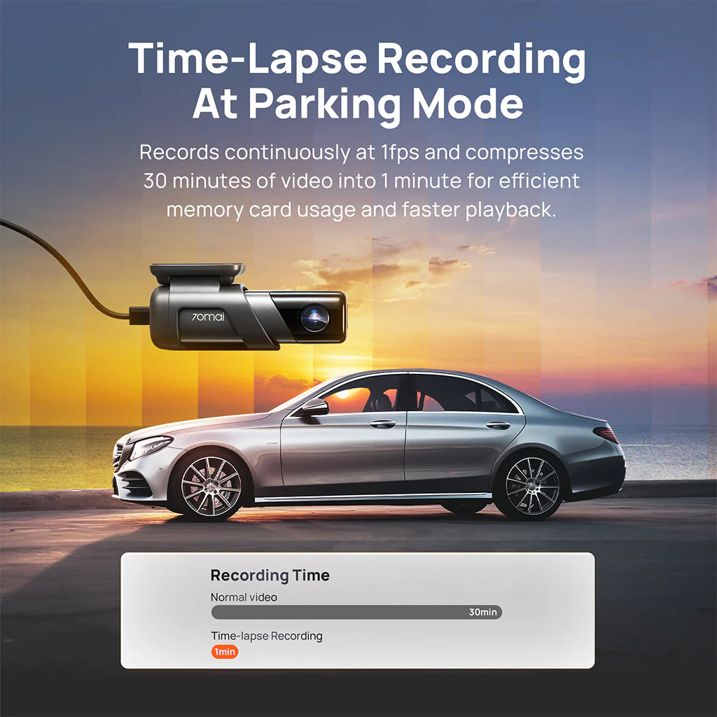 70mai Dash Cam M500 2.7K HD with Built-in eMMC, 170° FOV & HDR Recording - Image 6