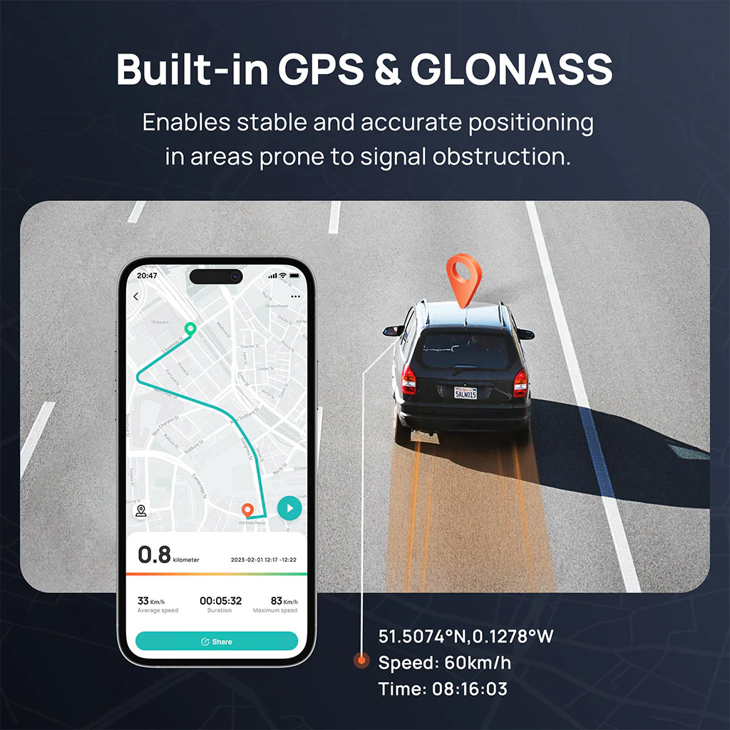 70mai Dash Cam M500 2.7K HD with Built-in eMMC, 170° FOV & HDR Recording - Image 7